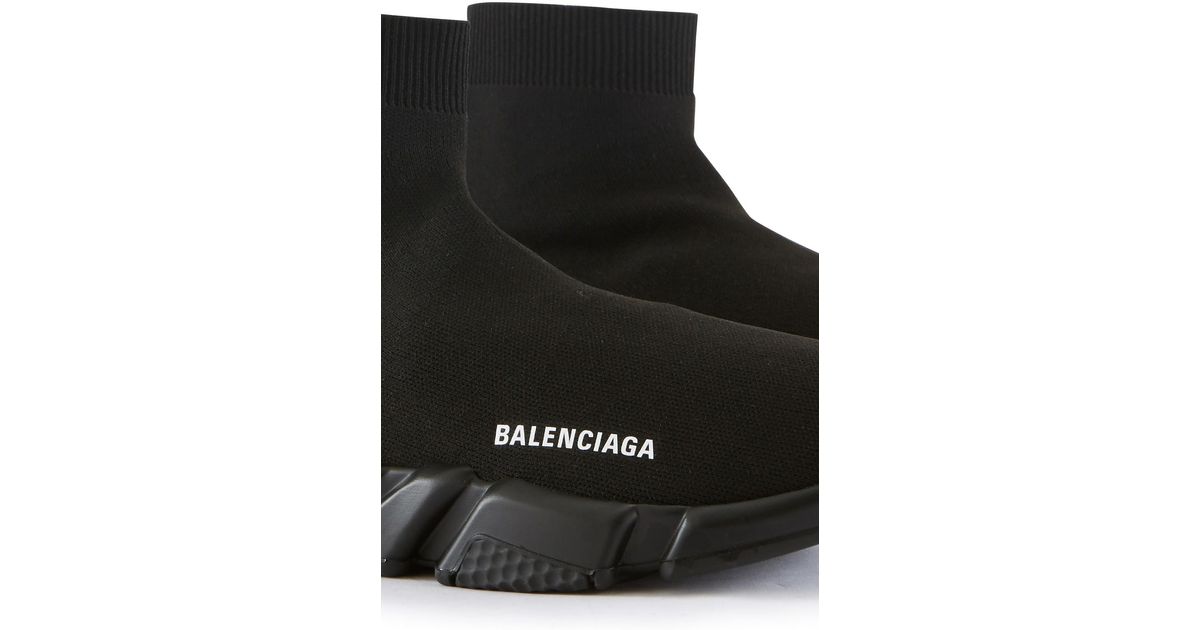 Balenciaga Denim Speed Trainers in Black_black_white (Black) for Men | Lyst