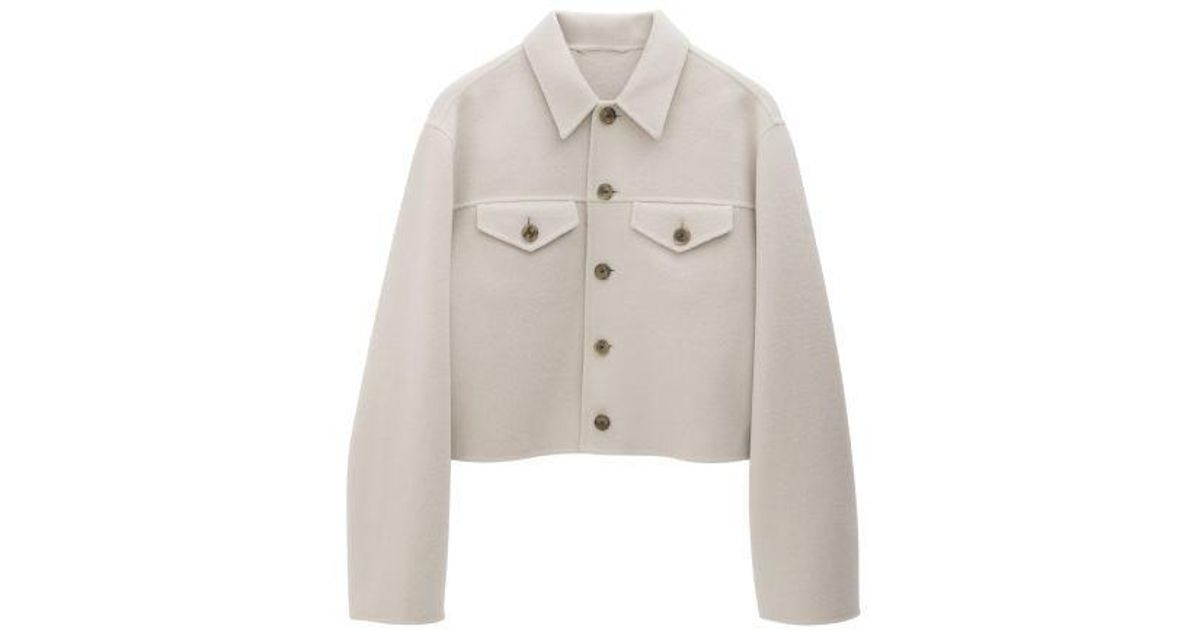 Filippa K Short Wool Cashmere Jacket in Gray | Lyst