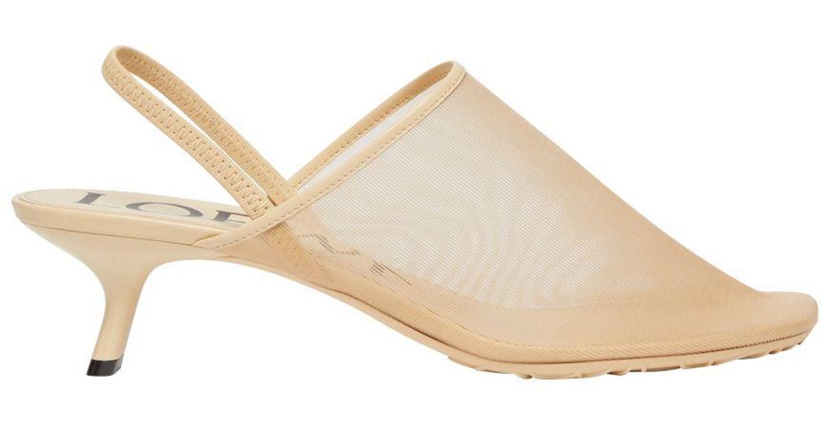 【LOEWE】PETAL MESH SLING-BACK MULE 45◆LLSP379X01 Petal Mesh Slingback Mule 45mm | LOEWE | elysewalker
