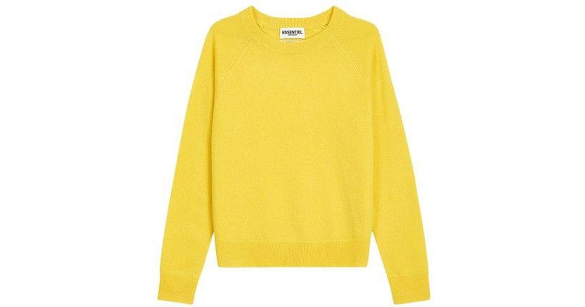 Essentiel Antwerp Dashmere Sweater in Yellow | Lyst