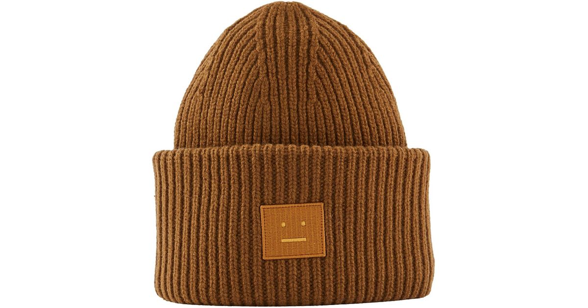 Acne Studios Pansy Beanie in Caramel 