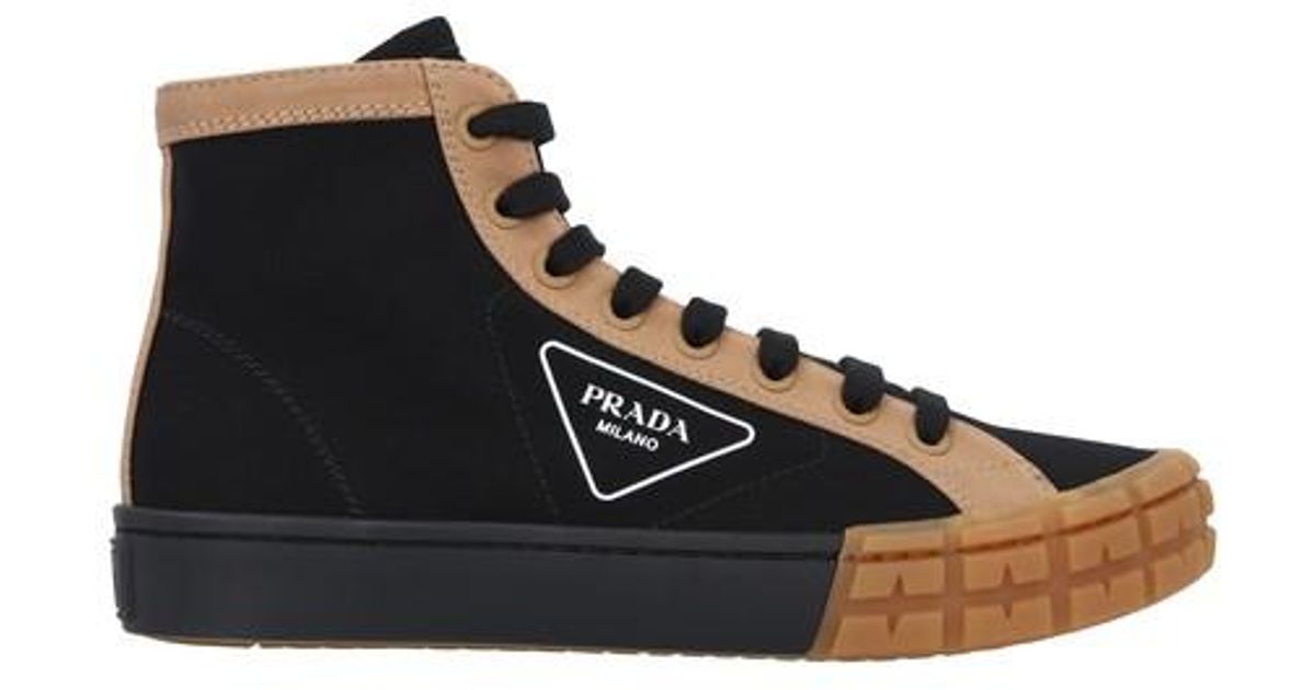 prada gabardine fabric sneakers