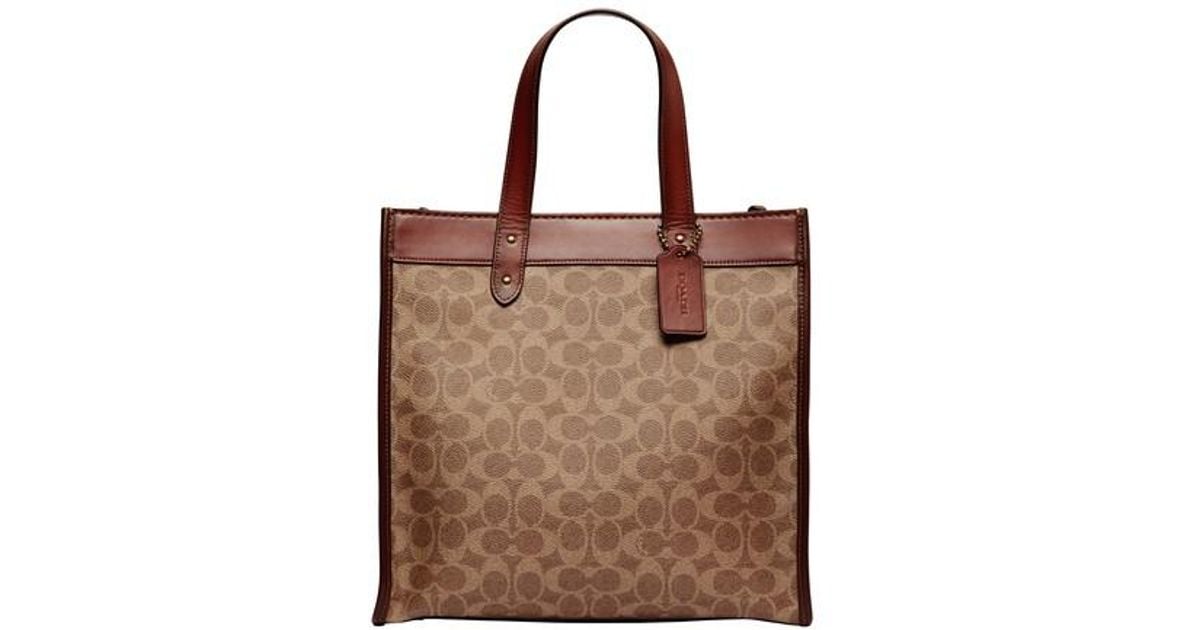 COACH Field Tote In Signature Canvas With Horse And Carriage Print