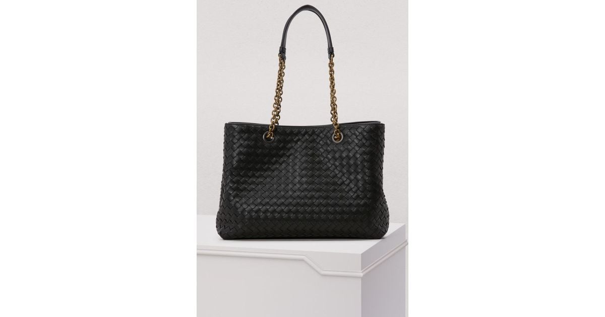 Bottega Veneta Tote Bag With A Chain in Black Lyst