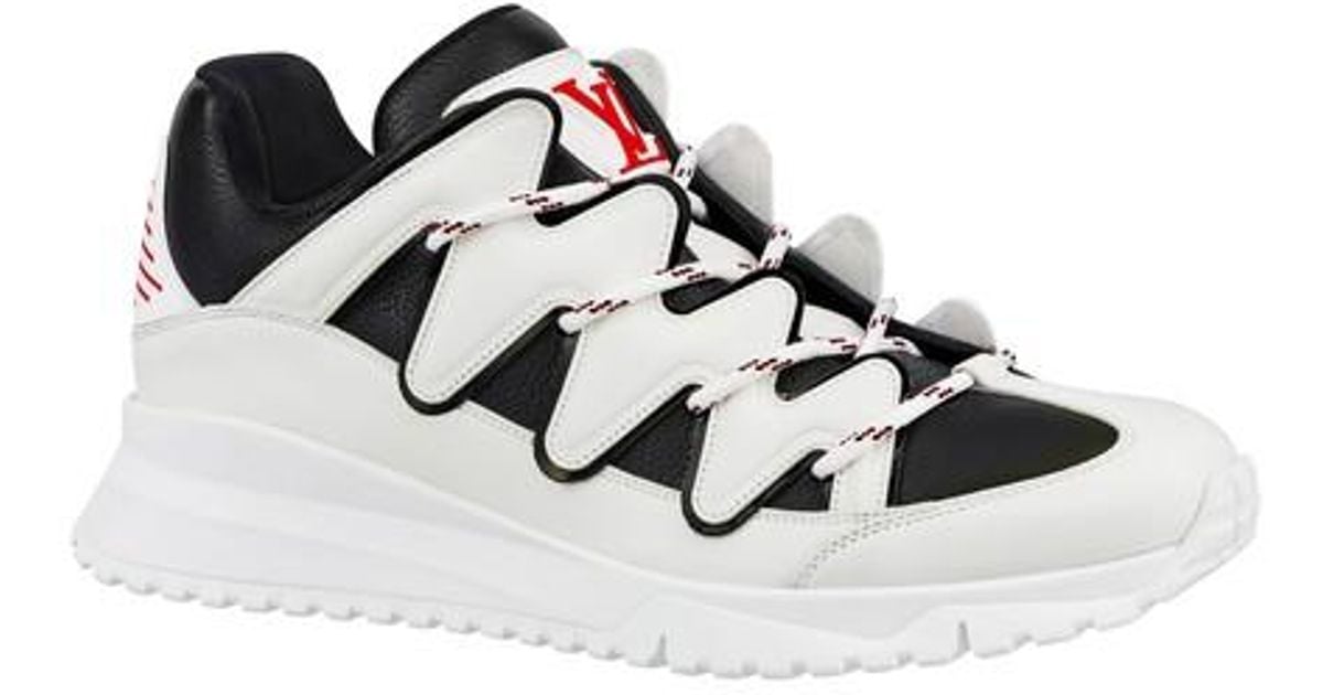 Louis Vuitton Zig zag Leather Sneakers White Red Black Mens US 9