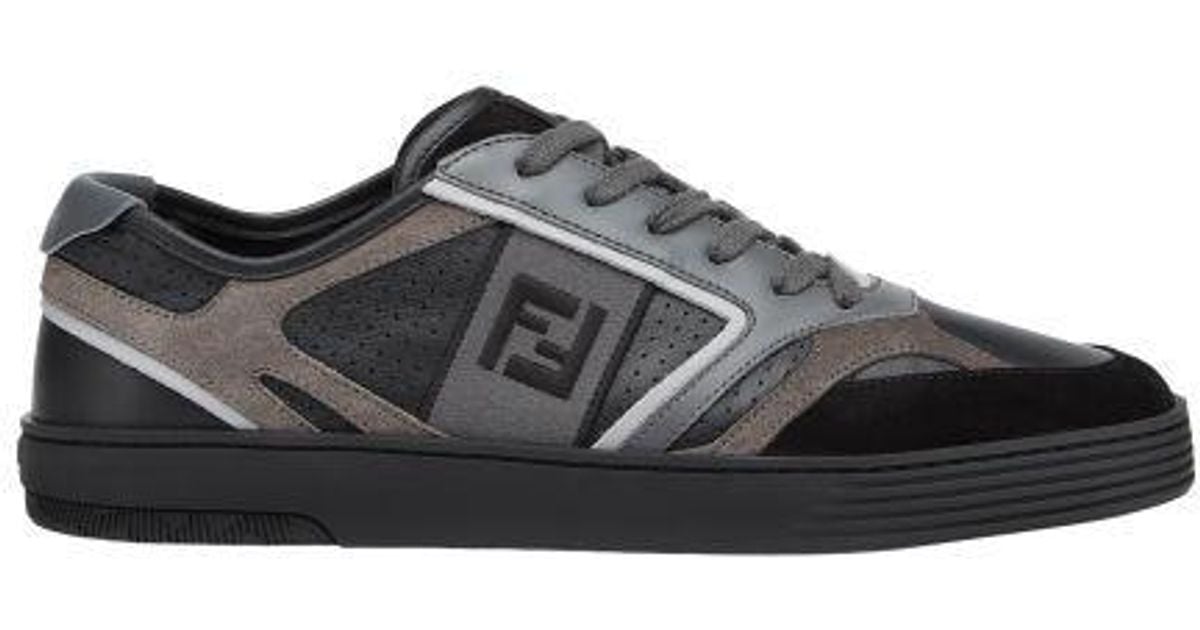 FENDI Force panelled Derby shoes - Black