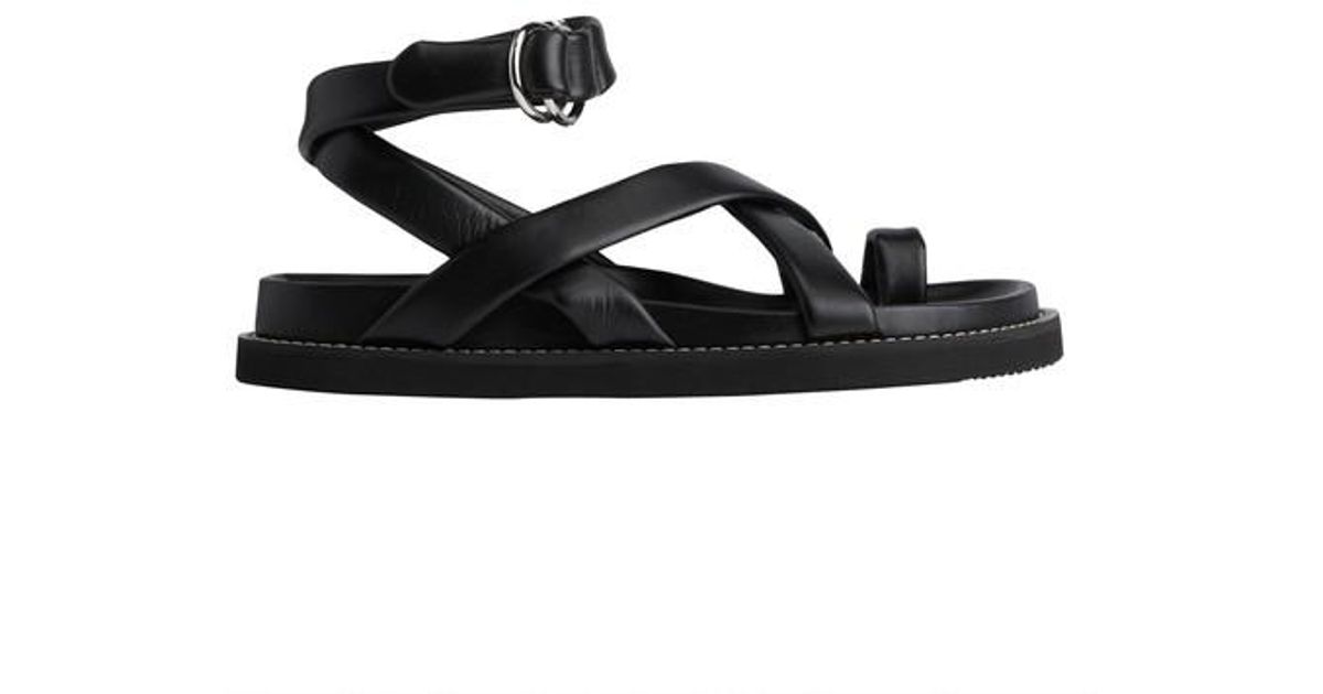 JOSEPH Rubber Jazal Sandals in Black - Lyst