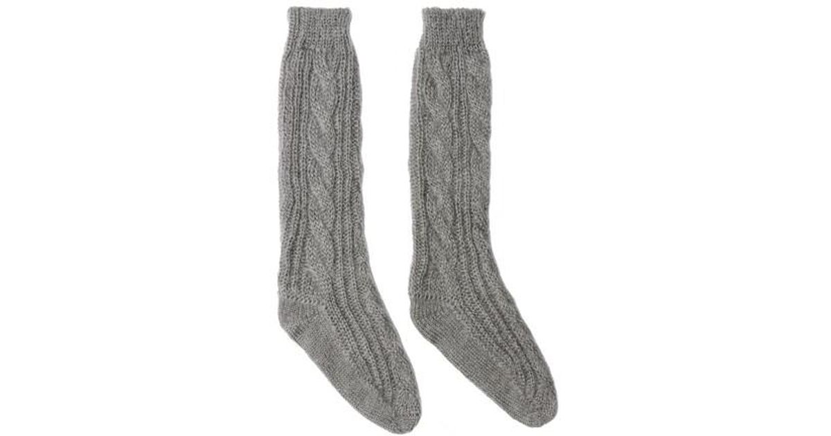 Cecilie Bahnsen Silk Gwendolyn Socks in Grey (Gray) - Lyst