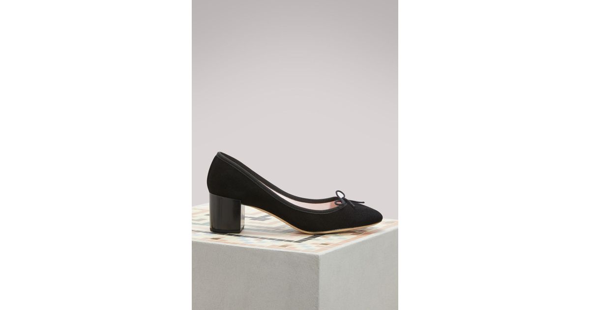 repetto farah block heel pumps