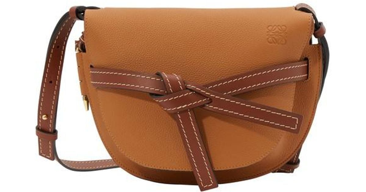 Loewe Leather Small Gate Crossbody Bag In Soft Grained Calfskin in