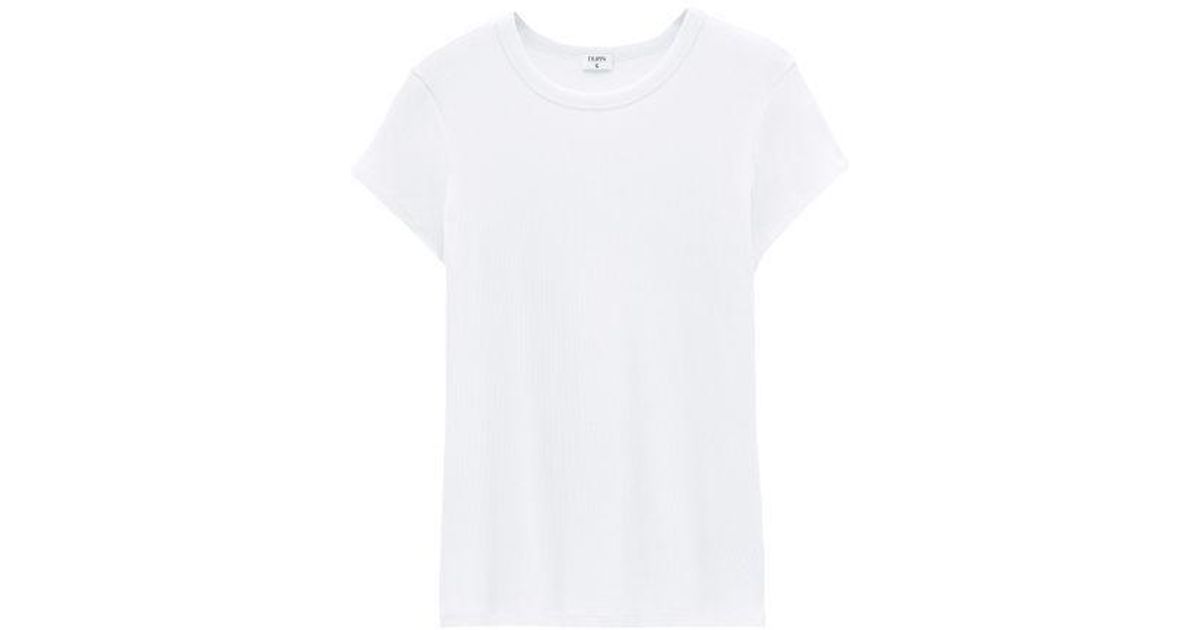 Filippa K Fine Rib T-shirt in White