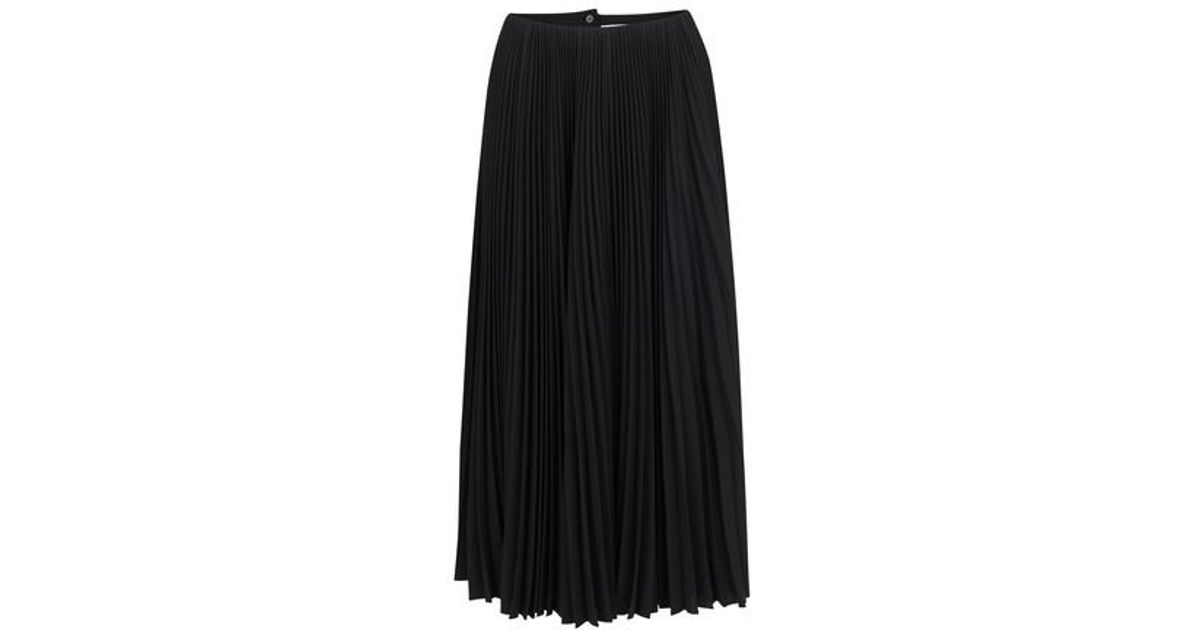 Balenciaga Pleated Skirt in Black | Lyst