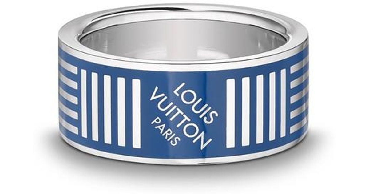 Louis Vuitton Damier Wood Silver-toned Ring Bro