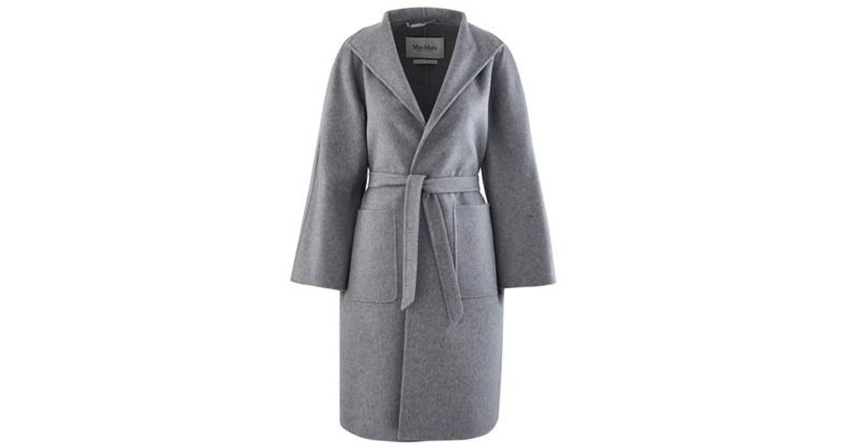 Max Mara Womens Grey Lilia Belted Cashmere Coat 14 in Light Grey (Gray) -  Save 30% - Lyst