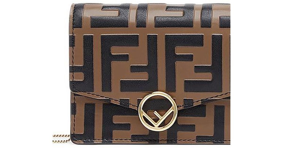 Fendi Leather Wallet On Chain Lyst