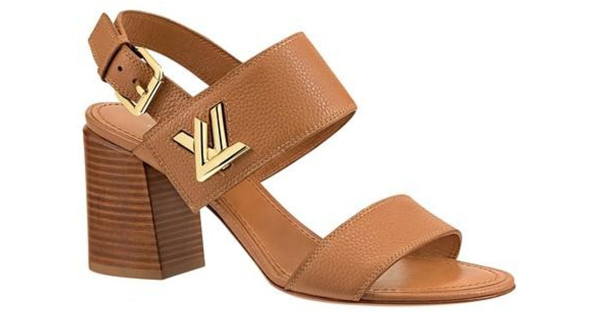 Louis Vuitton Leather Heels In Camel
