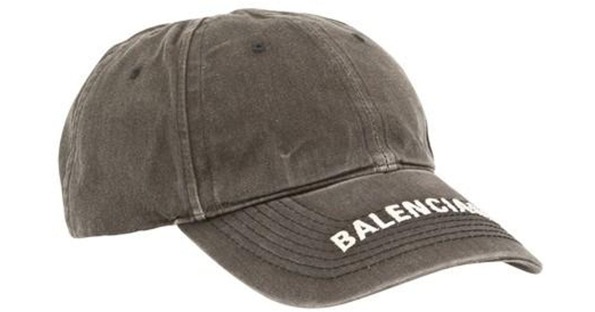 男性に人気！ Balenciaga Lyst | Men for Cap Denim Washed 帽子