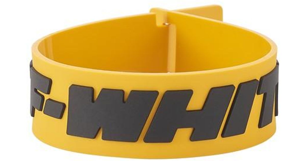 Off-White c/o Virgil Abloh Yellow Rubber 2.0 Industrial Bracelet