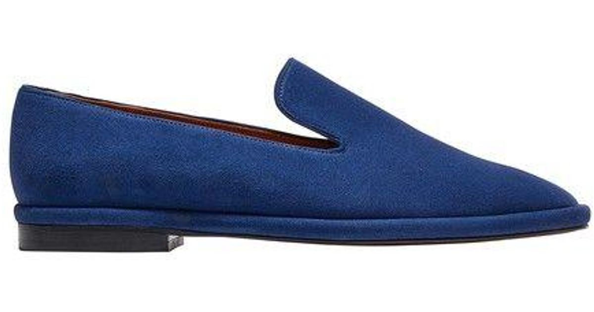 Robert Clergerie Suede Olympia Loafers in Navy (Blue) | Lyst