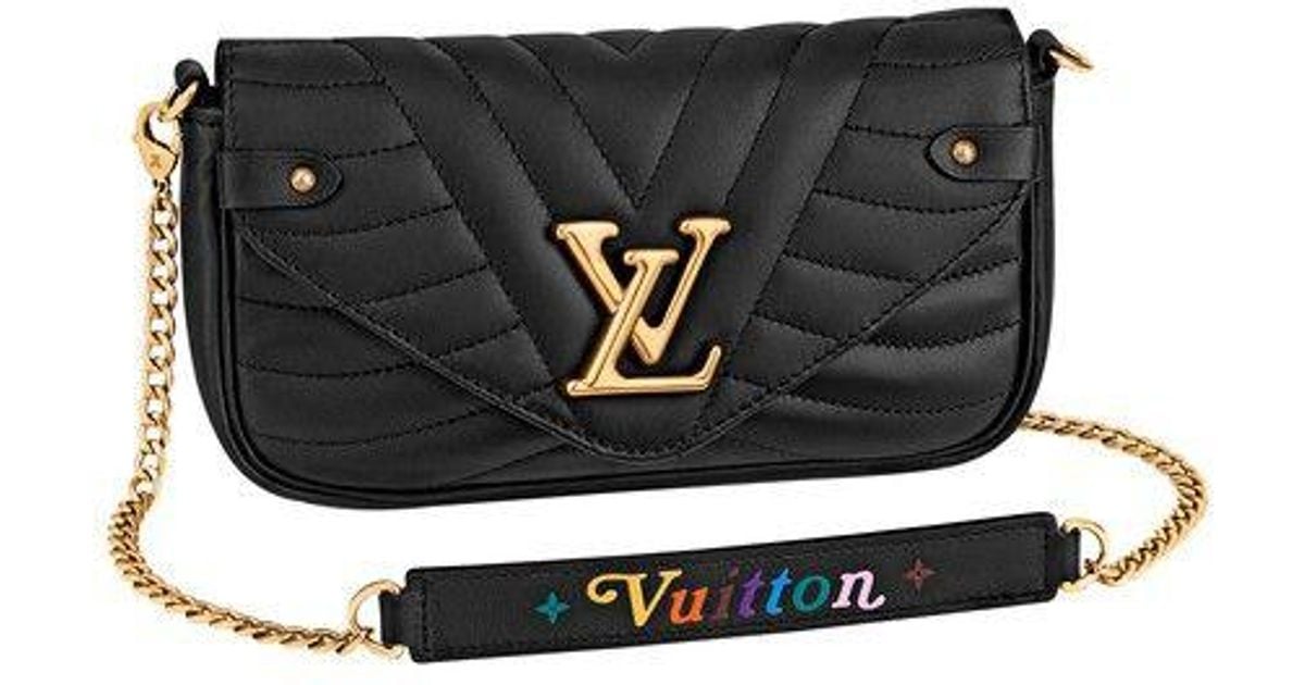 Louis Vuitton Black New Wave PM Black Chain Shoulder Crossbody Bag