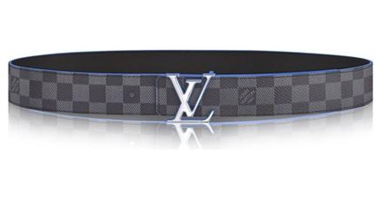 LOUIS VUITTON PVC Monogram 40mm LV Initiales Reversible Belt 85 34  Iridescent Prism 796170
