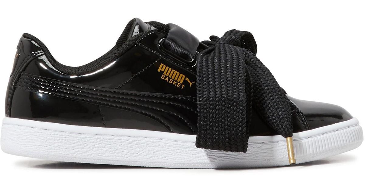 puma patent leather sneakers