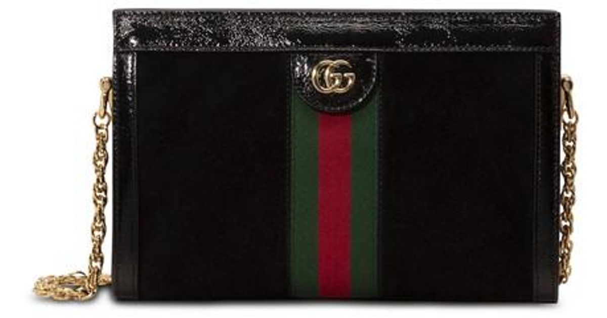 Gucci Ophidia Shoulder Bag Small Black in Leather with Gold-tone - US