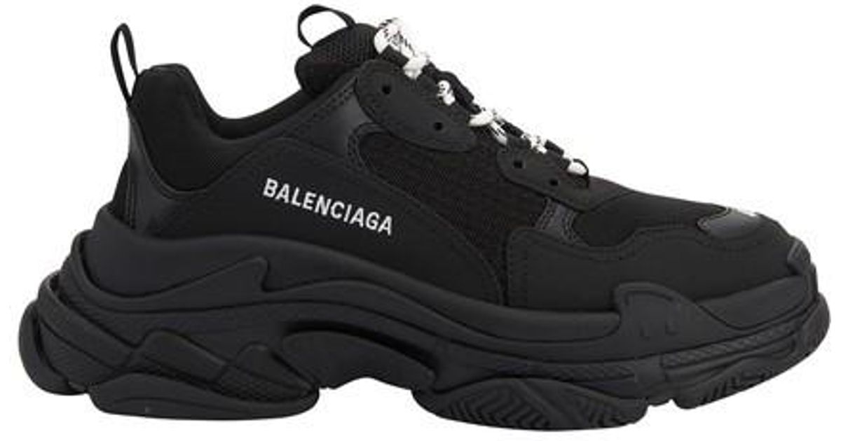 balenciaga clear sole triple s black