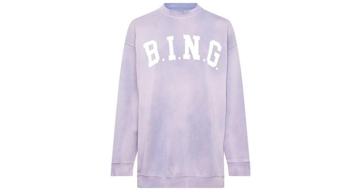 Anine Bing Tyler Sweatshirt in Purple | Lyst UK
