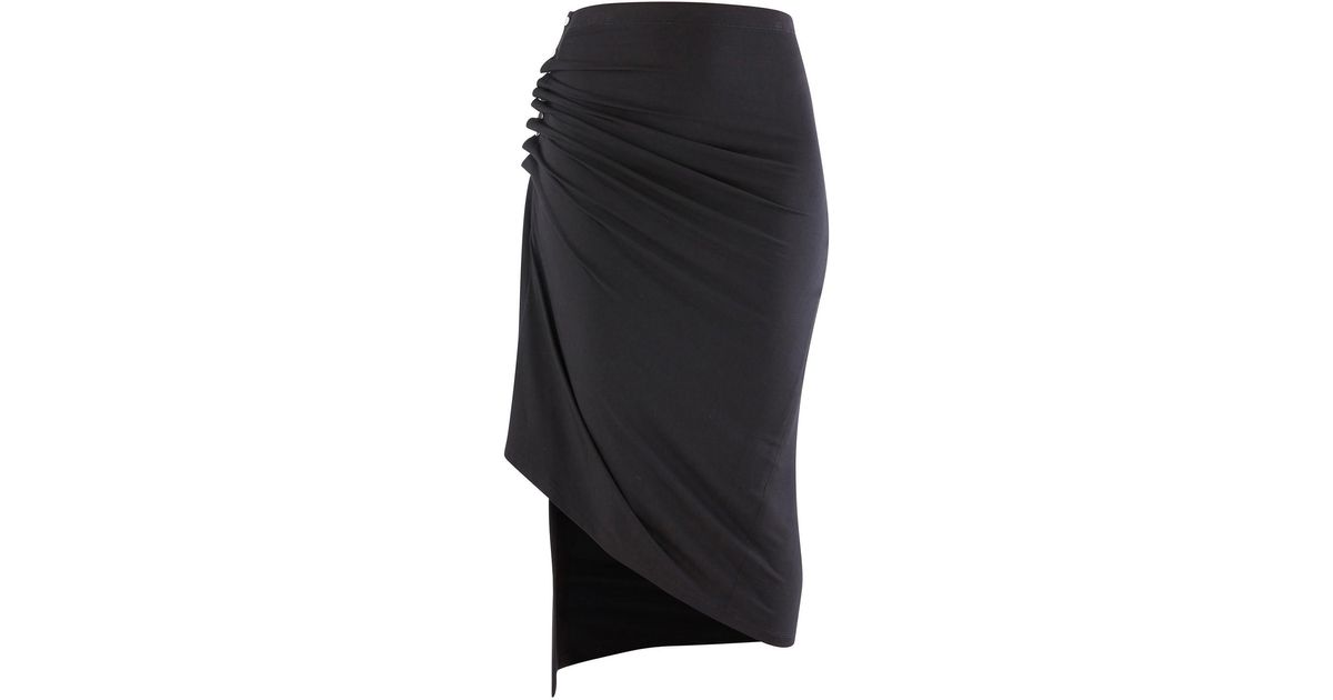 Paco Rabanne Jersey Skirt in Black - Lyst