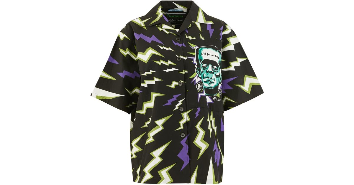 Prada Frankenstein Shirt in Green | Lyst