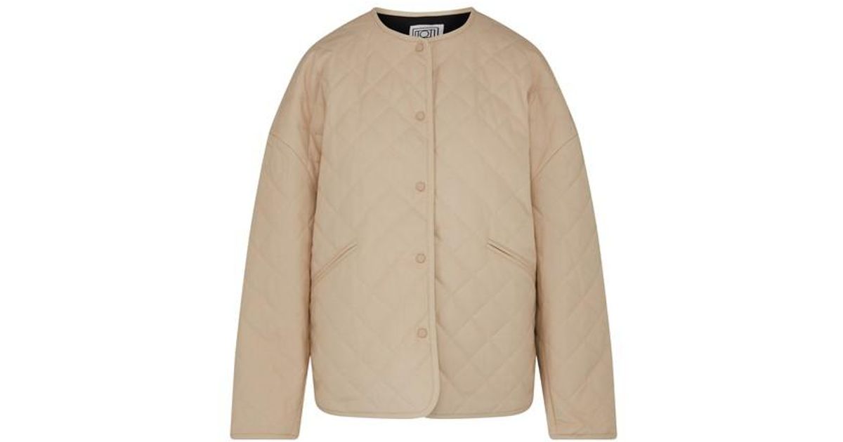 Totême Quilted Cotton Canvas Jacket in Light_hay (Natural) Lyst Canada