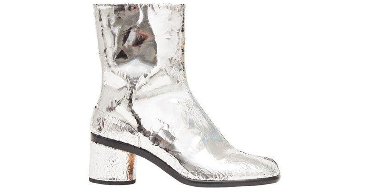 Maison Margiela Tabi Broken Mirror Boots in White for Men | Lyst