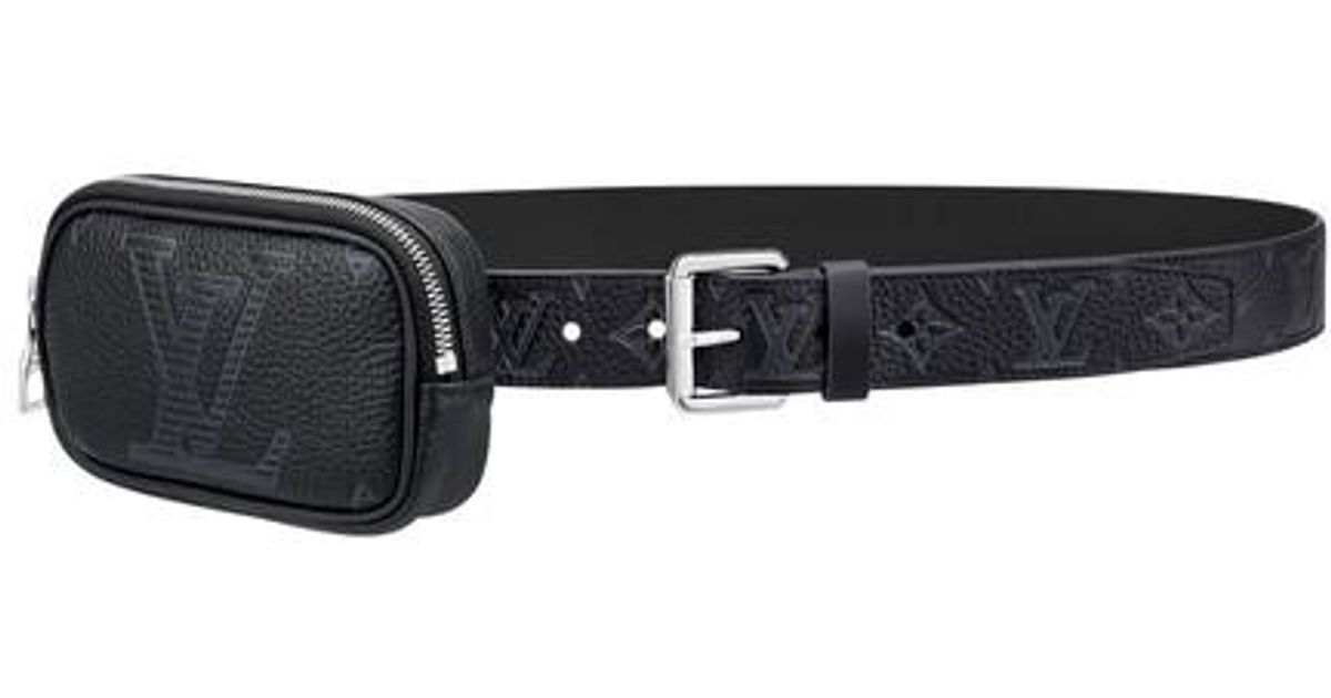 Louis Vuitton LV signature pocket belt Black Leather ref.239404 - Joli  Closet