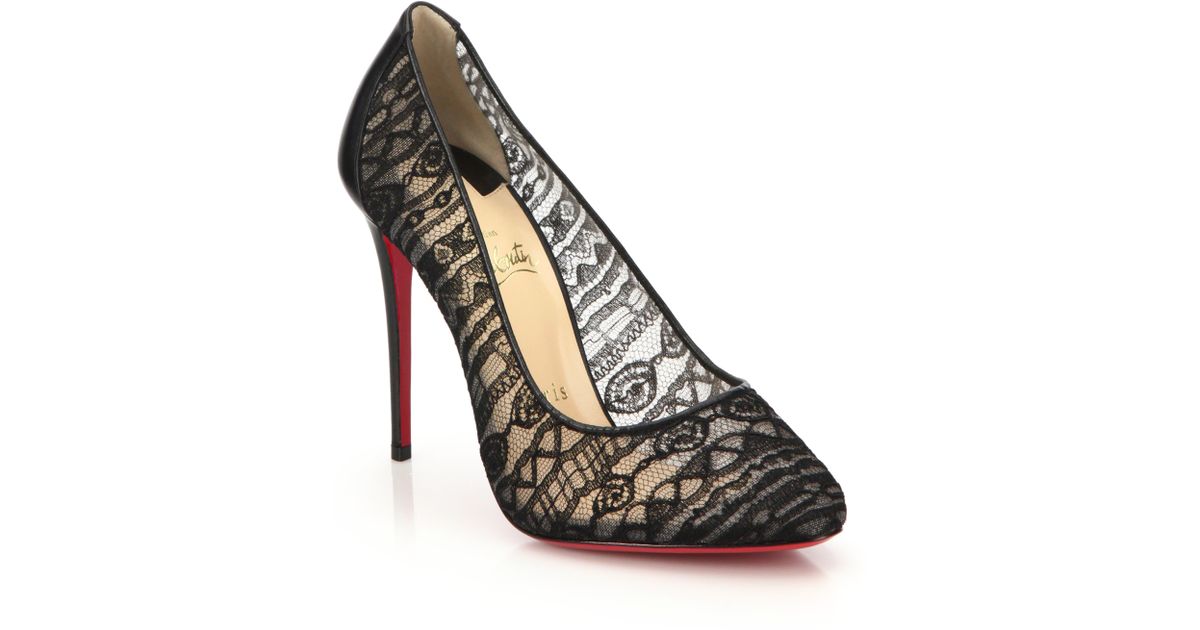 louboutin black lace