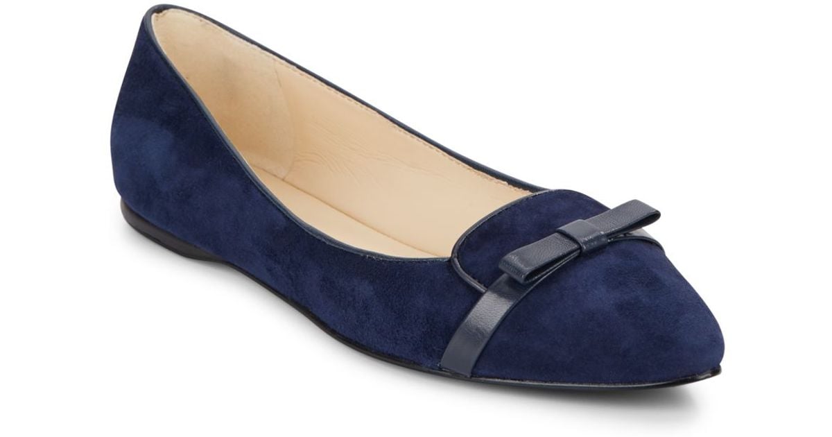 navy blue suede flats