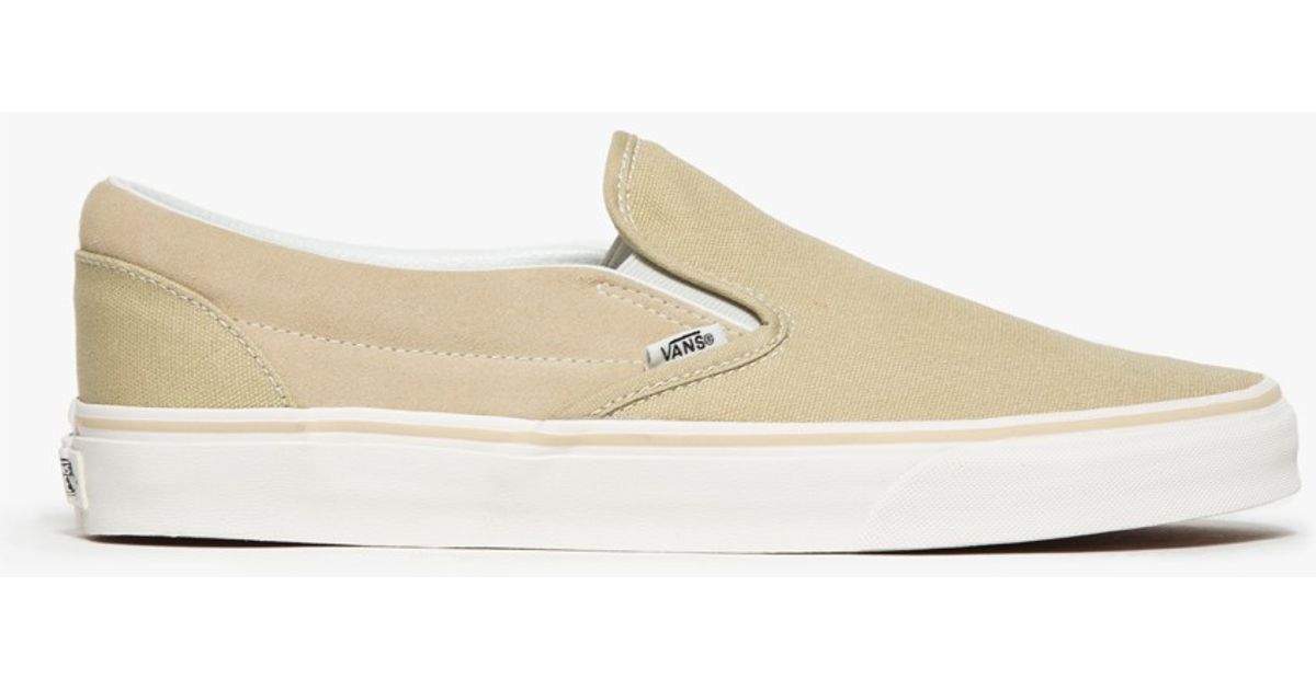 vans slip on khaki
