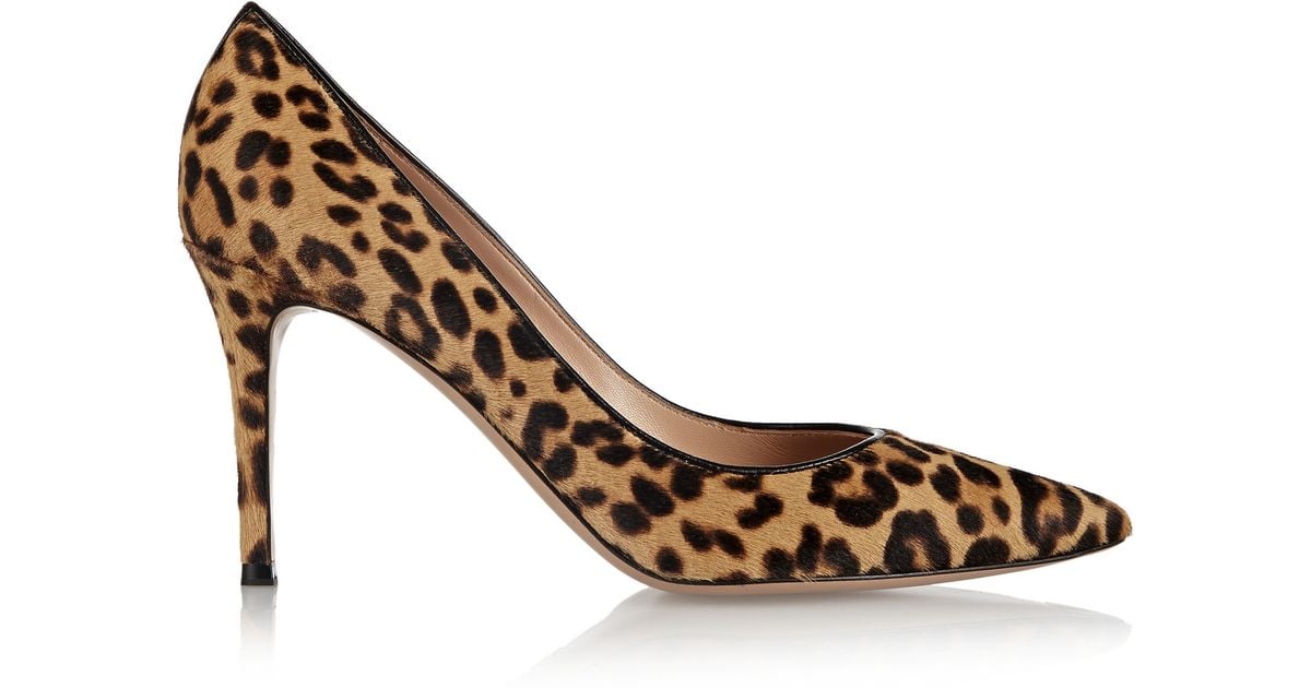 gianvito rossi cow print pumps