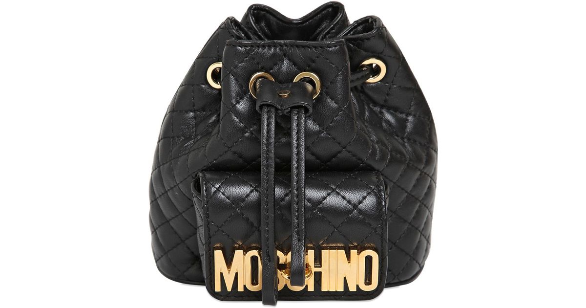 moschino mini quilted backpack