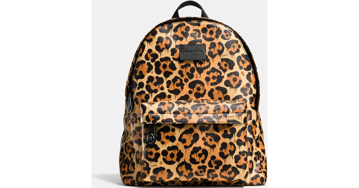 coach animal print backpack