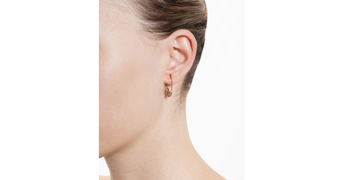 Lyst Rosa De La Cruz 18k Rose Gold And Diamond Safety Pin Earring Lyst Rosa De La Cruz 18k Rose Gold And Diamond Safety Pin Earring In Pink
