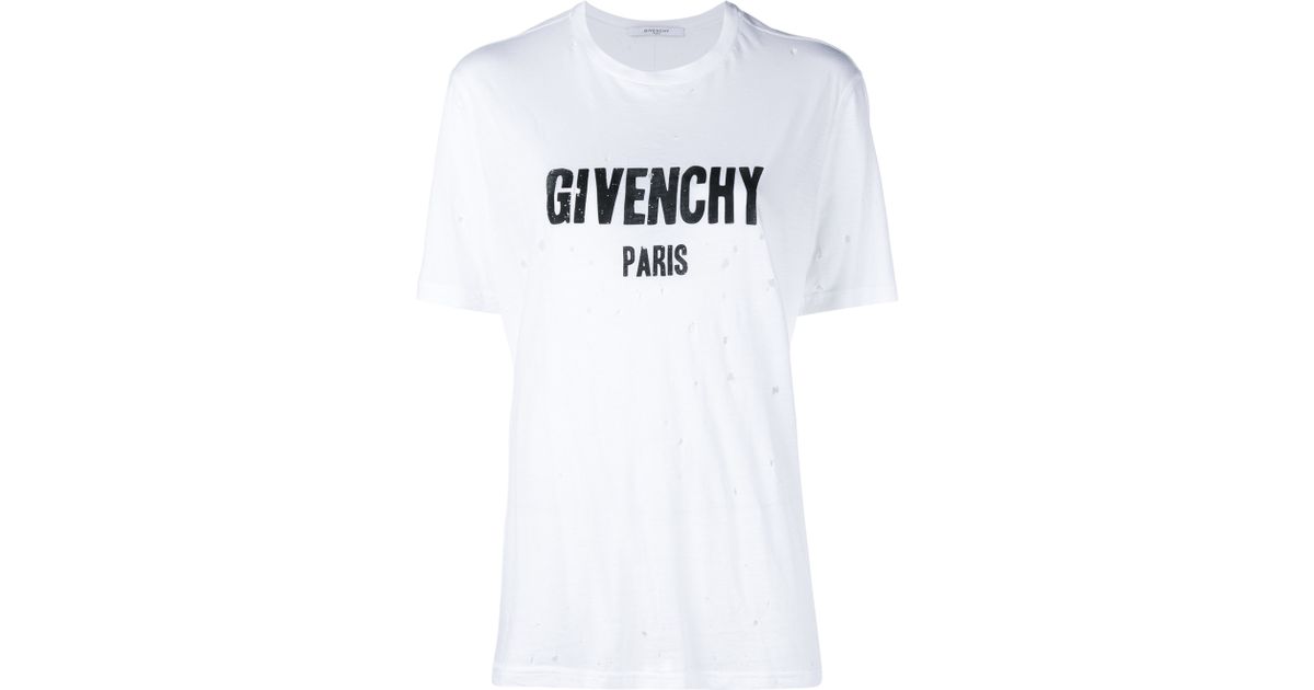 Givenchy Distressed Logo T-shirt in 