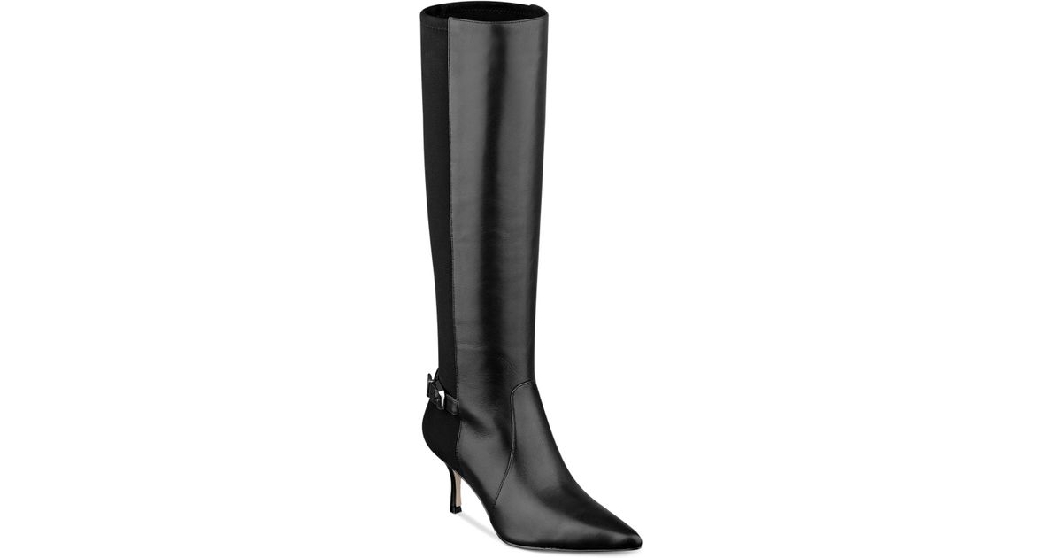black dress tall boots