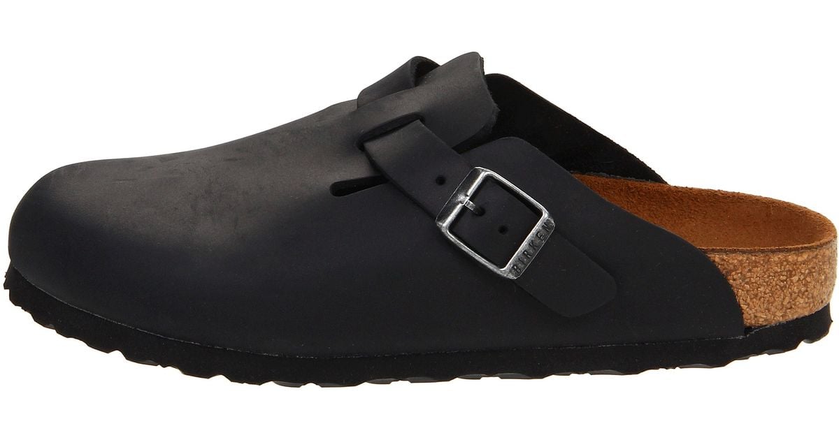 Birkenstock Boston Oiled Leather (unisex) in Black (Black Oiled Leather) Lyst