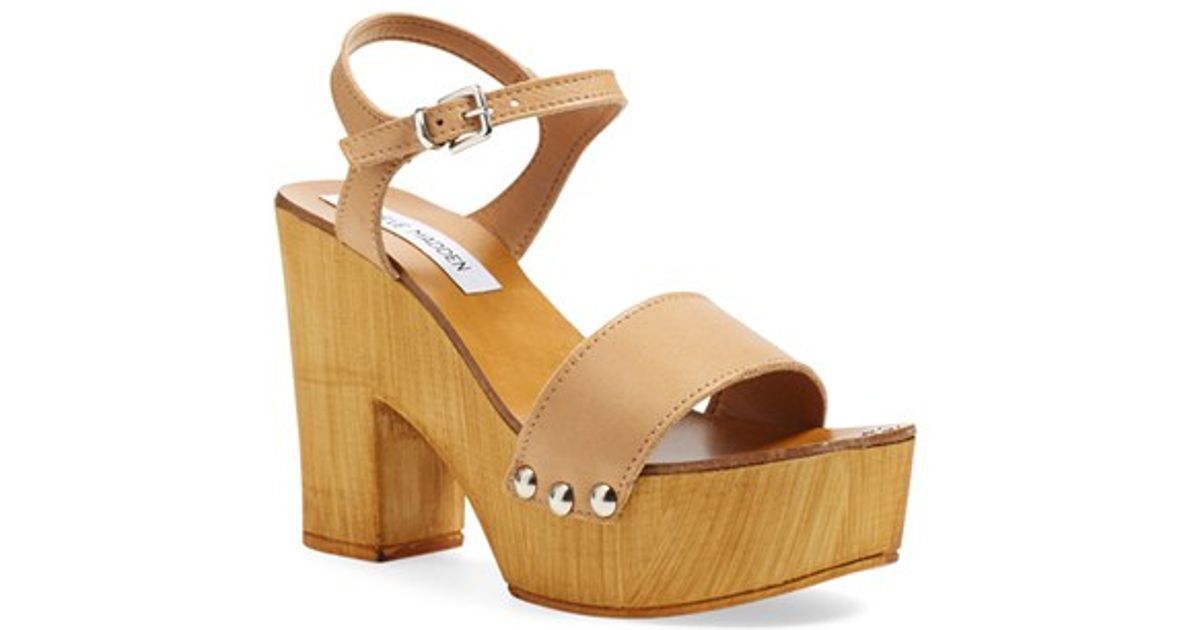 steve madden wooden platform sandals