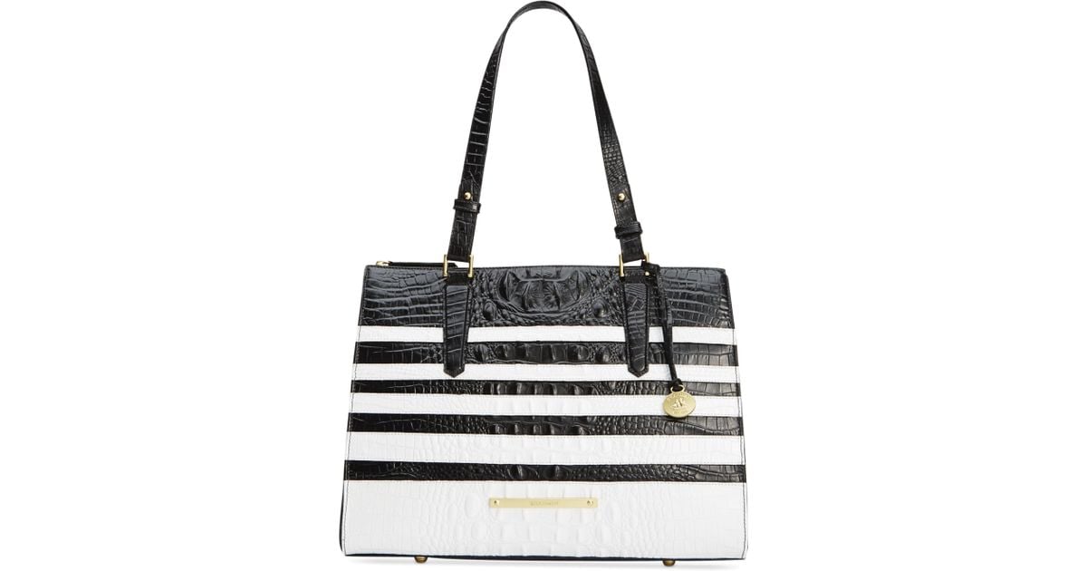 black and white brahmin purse