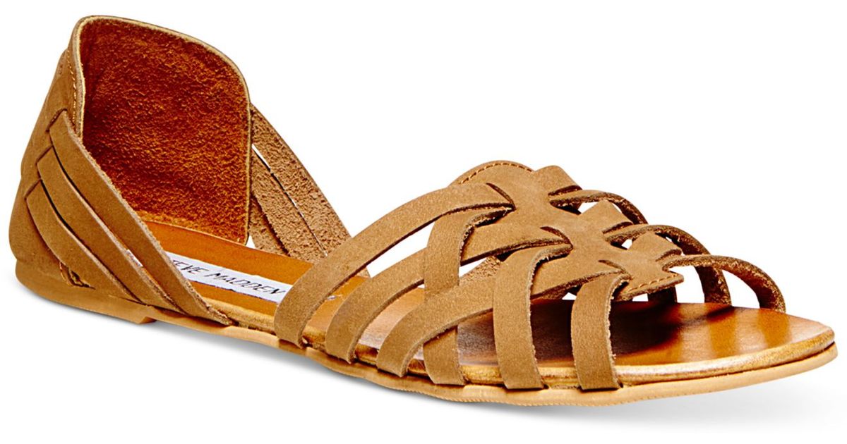 Steve Madden Women's Flute Woven Sandals in Brown | Lyst