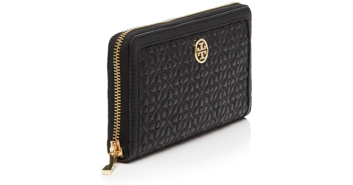 Tory Burch Wallet - Bloomingdale'S Exclusive Quilted Zip Continental in  Black | Lyst