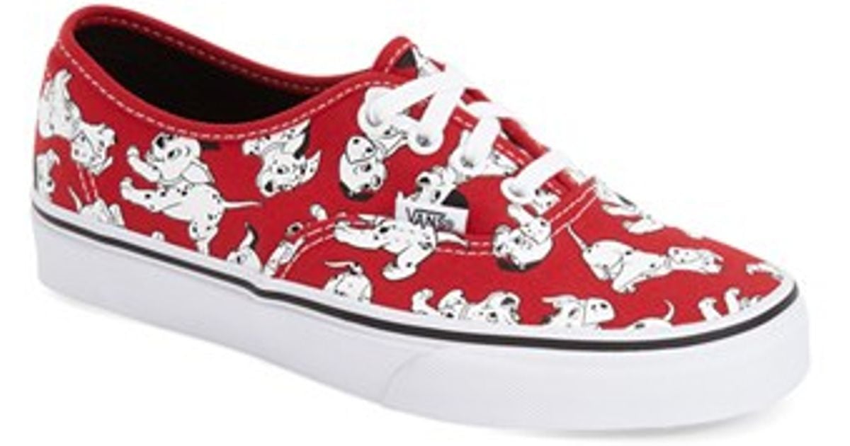 womens vans red disney authentic dalmatians trainers womens vans red disney authentic dalmatians trainers