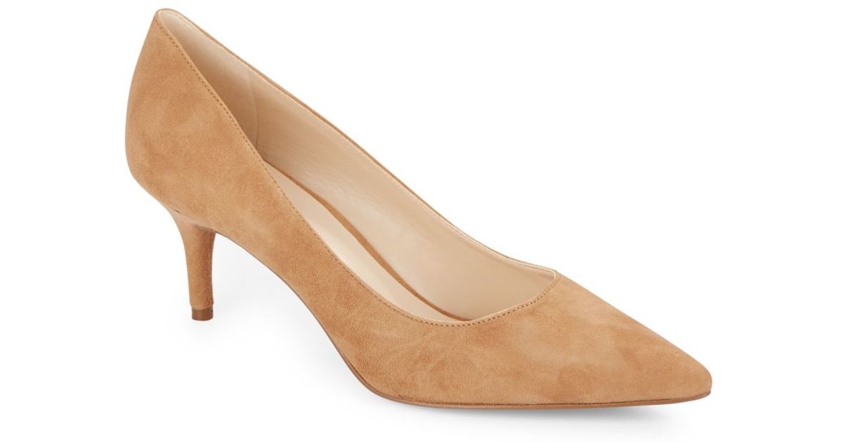 Lyst - Nine West Margot Suede Pumps in Natural